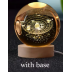 6cm Crystal Ball Laser Engraved Glass Sphere with Wooden USB Base